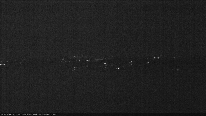 Lake Travis webcam, August 6, 2017 10:00 PM CT