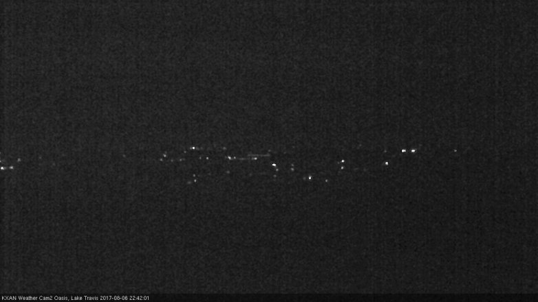 Lake Travis webcam, August 6, 2017 10:10 PM CT