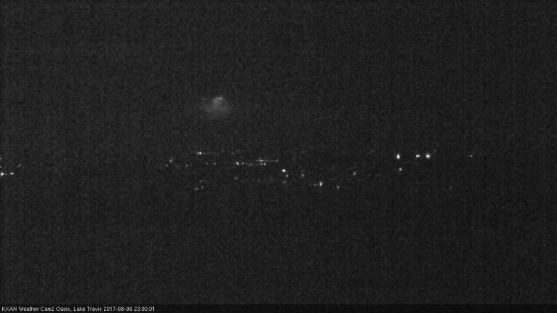 Lake Travis webcam, August 6, 2017 10:20 PM CT