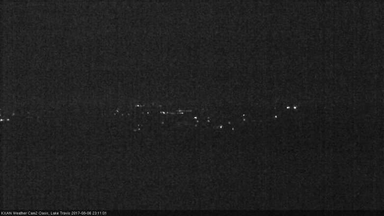 Lake Travis webcam, August 6, 2017 10:25 PM CT