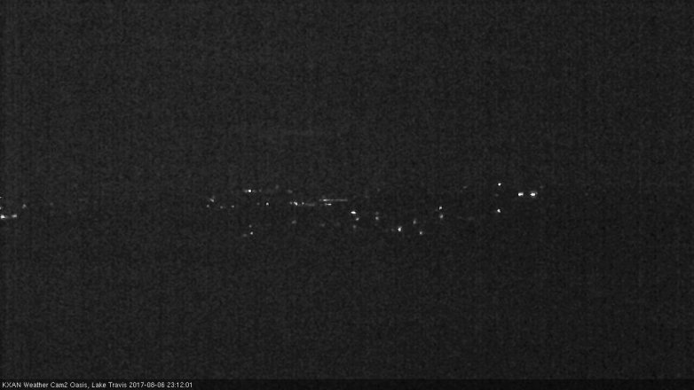 Lake Travis webcam, August 6, 2017 10:30 PM CT
