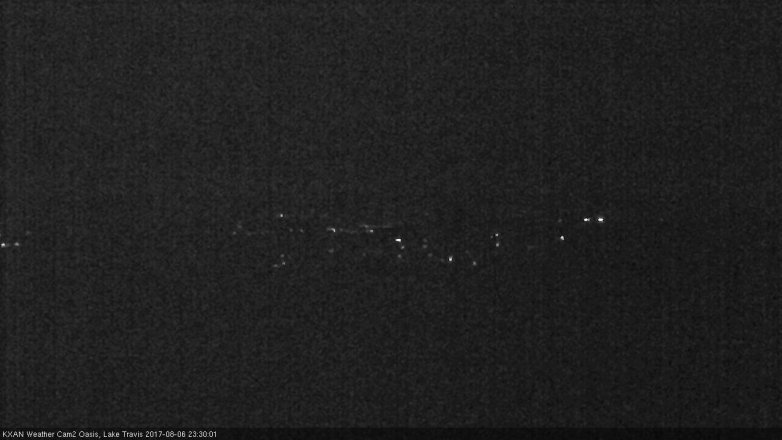 Lake Travis webcam, August 6, 2017 10:45 PM CT
