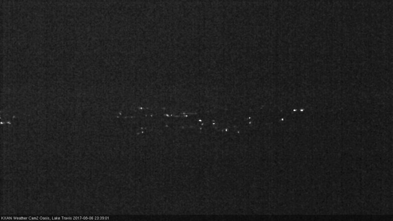 Lake Travis webcam, August 6, 2017 10:50 PM CT