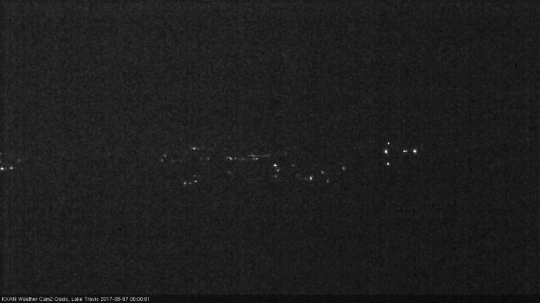 Lake Travis webcam, August 6, 2017 11:15 PM CT