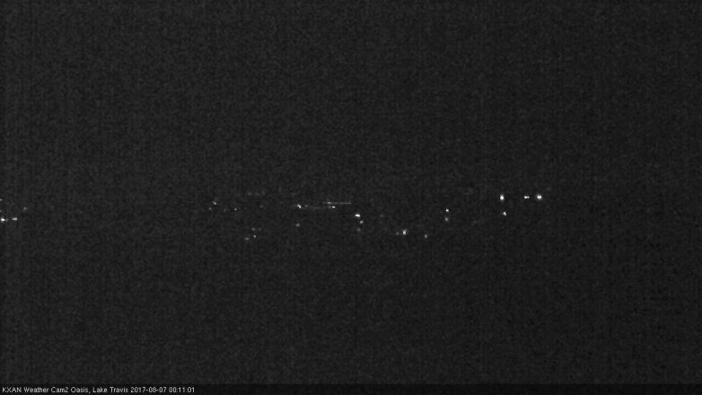 Lake Travis webcam, August 6, 2017 11:25 PM CT