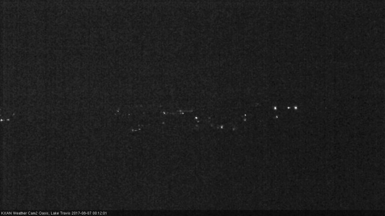 Lake Travis webcam, August 6, 2017 11:30 PM CT