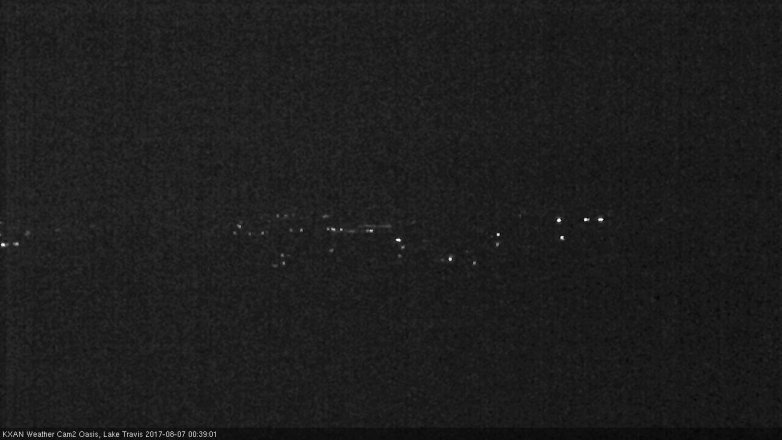 Lake Travis webcam, August 6, 2017 11:45 PM CT
