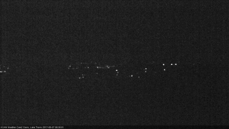 Lake Travis webcam, August 6, 2017 11:50 PM CT