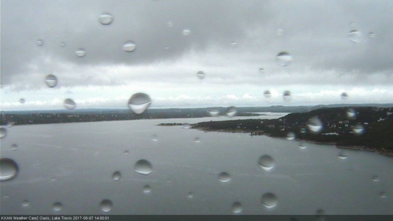 Lake Travis webcam, August 7, 2017 1:15 PM CT