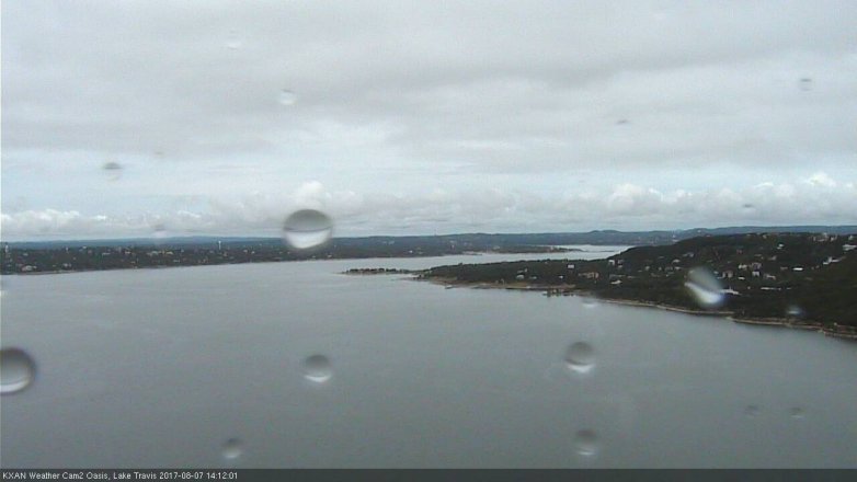 Lake Travis webcam, August 7, 2017 1:40 PM CT
