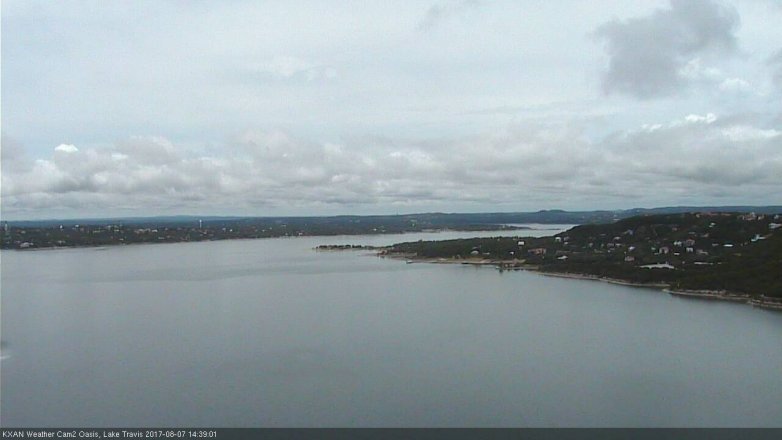Lake Travis webcam, August 7, 2017 2:00 PM CT