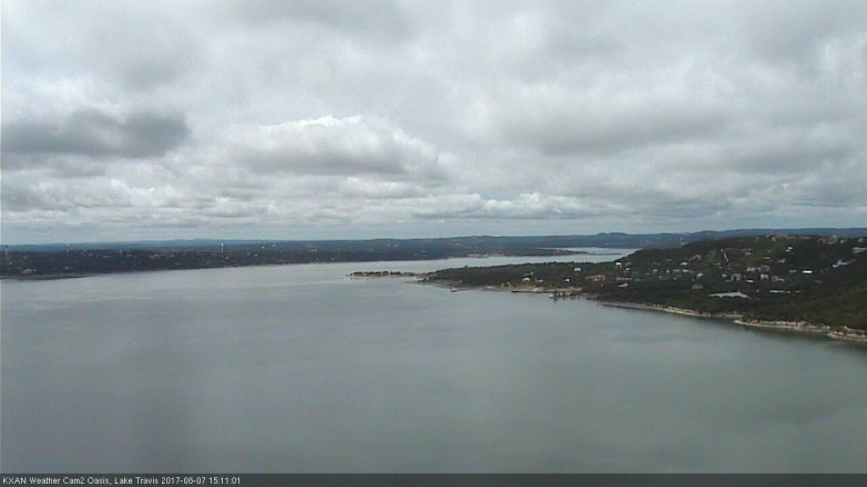 Lake Travis webcam, August 7, 2017 2:40 PM CT