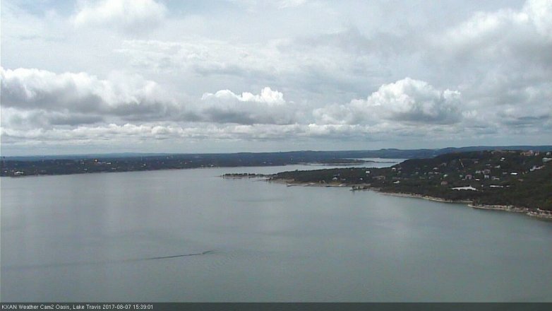 Lake Travis webcam, August 7, 2017 2:50 PM CT