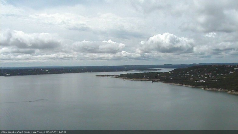 Lake Travis webcam, August 7, 2017 3:05 PM CT