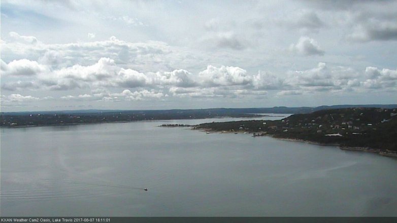Lake Travis webcam, August 7, 2017 3:30 PM CT