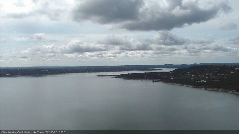 Lake Travis webcam, August 7, 2017 3:35 PM CT