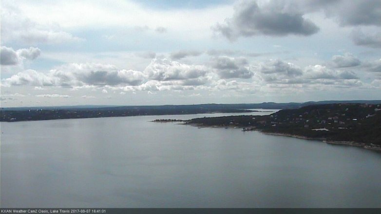 Lake Travis webcam, August 7, 2017 4:00 PM CT