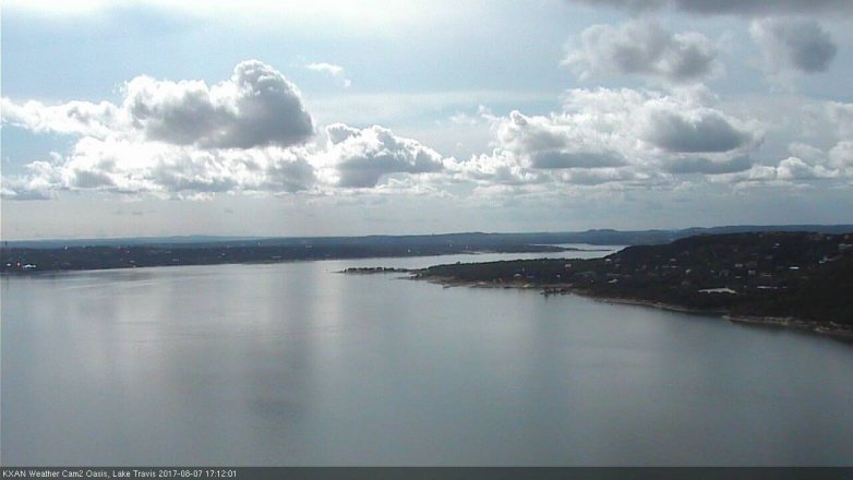 Lake Travis webcam, August 7, 2017 4:15 PM CT