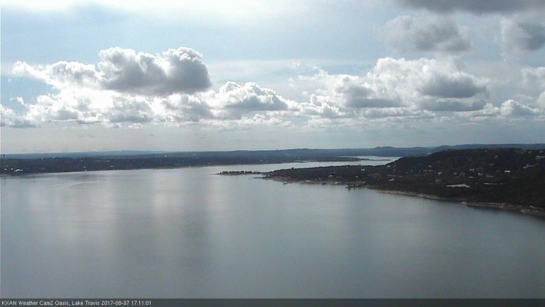 Lake Travis webcam, August 7, 2017 4:40 PM CT