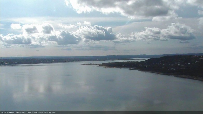 Lake Travis webcam, August 7, 2017 4:55 PM CT
