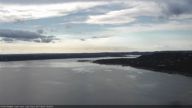 Lake Travis webcam, August 7, 2017 5:25 PM CT