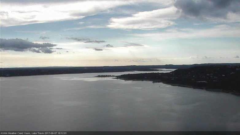 Lake Travis webcam, August 7, 2017 5:35 PM CT