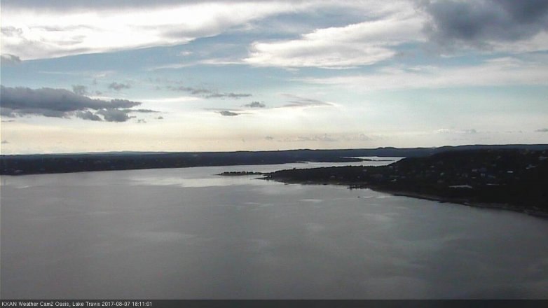 Lake Travis webcam, August 7, 2017 5:40 PM CT
