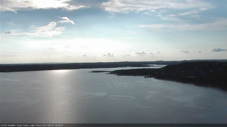 Lake Travis webcam, August 7, 2017 5:55 PM CT
