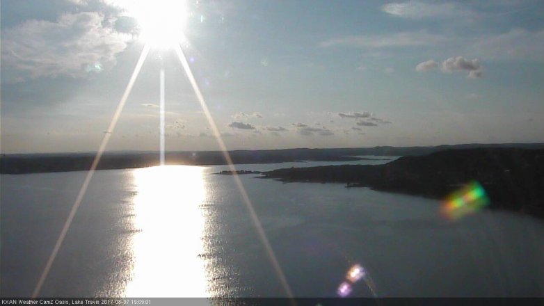 Lake Travis webcam, August 7, 2017 6:30 PM CT