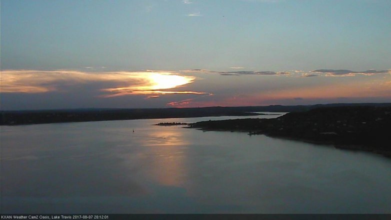 Lake Travis webcam, August 7, 2017 7:25 PM CT
