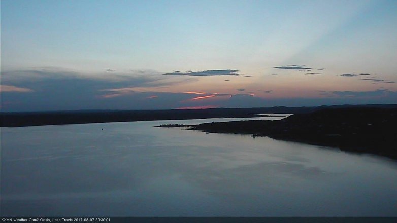 Lake Travis webcam, August 7, 2017 7:40 PM CT