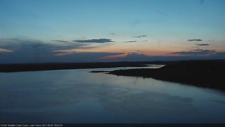 Lake Travis webcam, August 7, 2017 7:55 PM CT