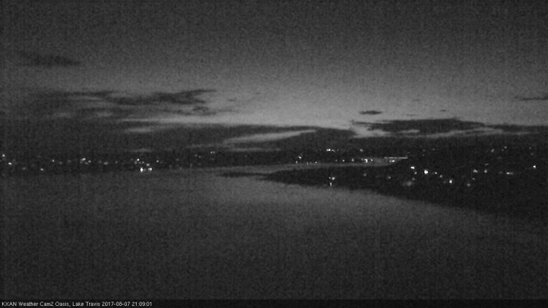 Lake Travis webcam, August 7, 2017 8:15 PM CT