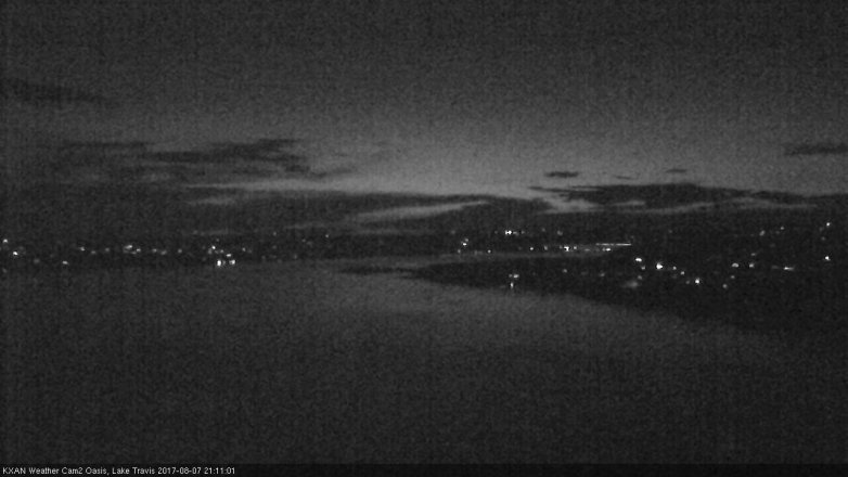 Lake Travis webcam, August 7, 2017 8:25 PM CT