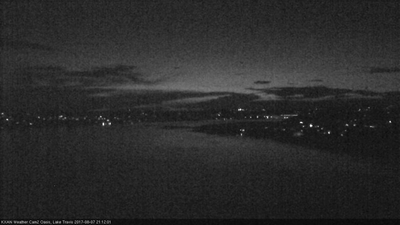 Lake Travis webcam, August 7, 2017 8:40 PM CT
