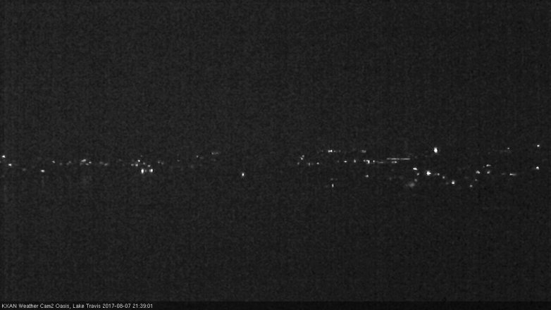 Lake Travis webcam, August 7, 2017 8:45 PM CT