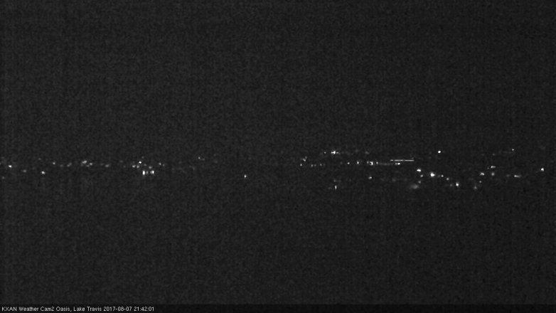 Lake Travis webcam, August 7, 2017 8:50 PM CT