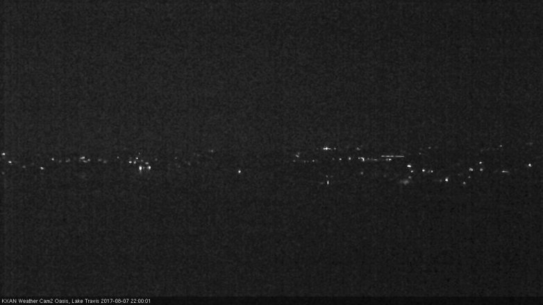 Lake Travis webcam, August 7, 2017 9:10 PM CT
