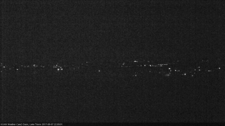 Lake Travis webcam, August 7, 2017 9:20 PM CT