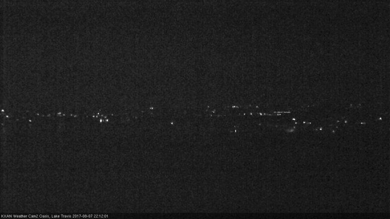 Lake Travis webcam, August 7, 2017 9:40 PM CT