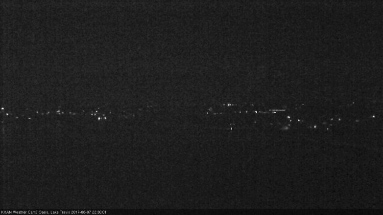 Lake Travis webcam, August 7, 2017 9:45 PM CT