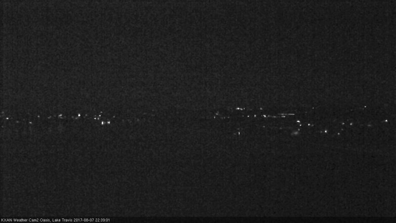Lake Travis webcam, August 7, 2017 9:50 PM CT