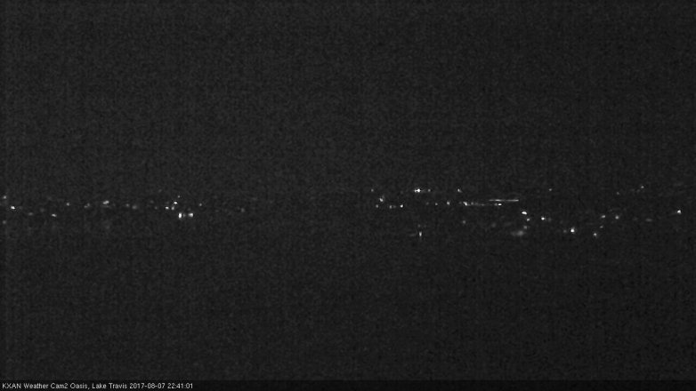 Lake Travis webcam, August 7, 2017 10:05 PM CT