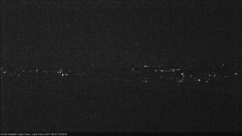 Lake Travis webcam, August 7, 2017 10:10 PM CT