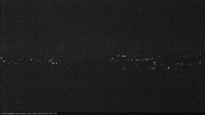 Lake Travis webcam, August 7, 2017 10:15 PM CT