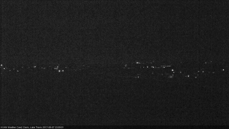 Lake Travis webcam, August 7, 2017 10:20 PM CT
