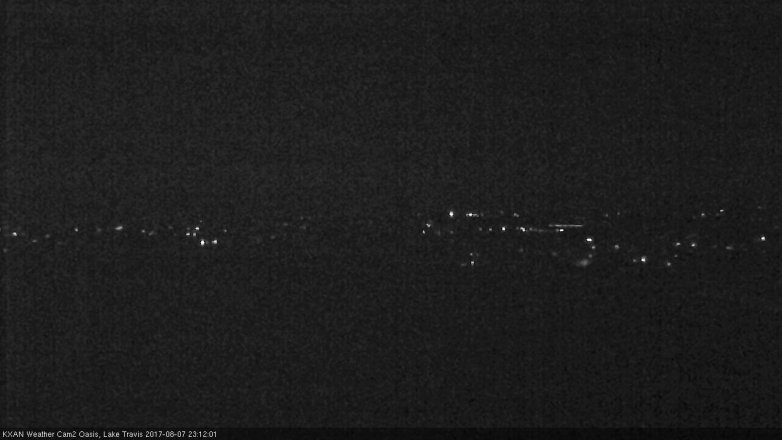 Lake Travis webcam, August 7, 2017 10:35 PM CT