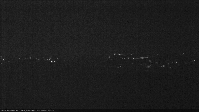Lake Travis webcam, August 7, 2017 10:45 PM CT