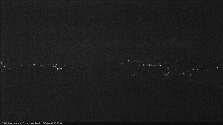 Lake Travis webcam, August 7, 2017 11:20 PM CT