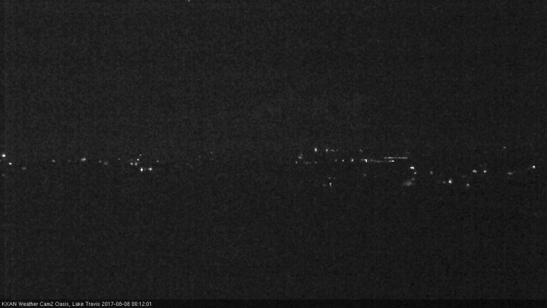 Lake Travis webcam, August 7, 2017 11:25 PM CT